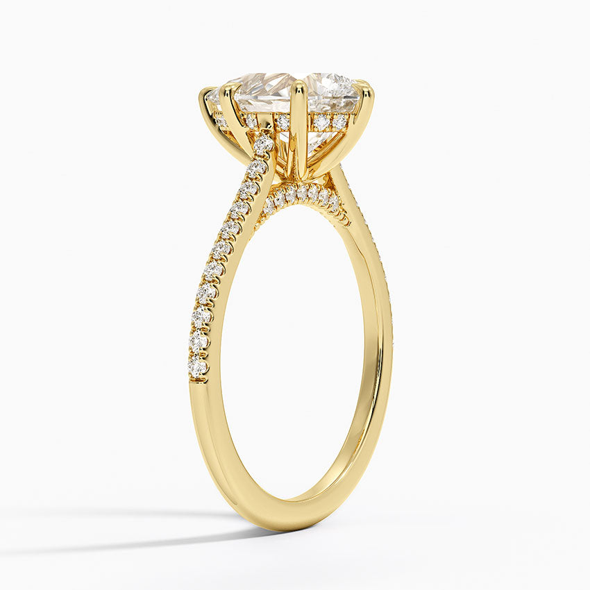 Luxe Dawn Diamond Ring - Pear Center Stone