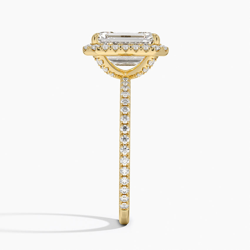 Waverly Halo Diamond Ring (1/2 ct. tw.) - Emerald Cut Center Stone