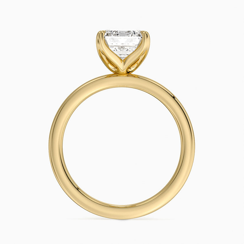 2mm Petite Elodie Perfect Fit Solitaire Ring - Emerald Cut Center Stone