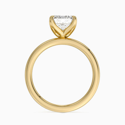 2mm Petite Elodie Perfect Fit Solitaire Ring - Emerald Cut Center Stone