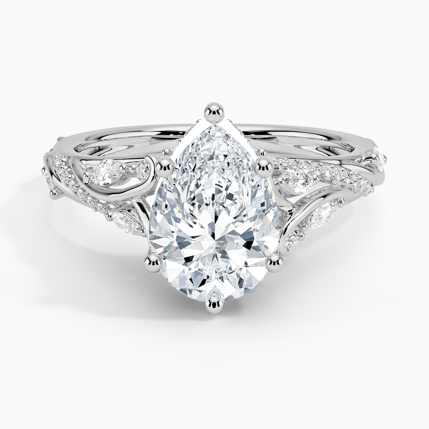 Begonia Vine Diamond Ring (1/2 ct. tw.) - Pear Center Stone