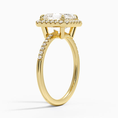 Cambria Halo Diamond Ring - Asscher Cut Center Stone