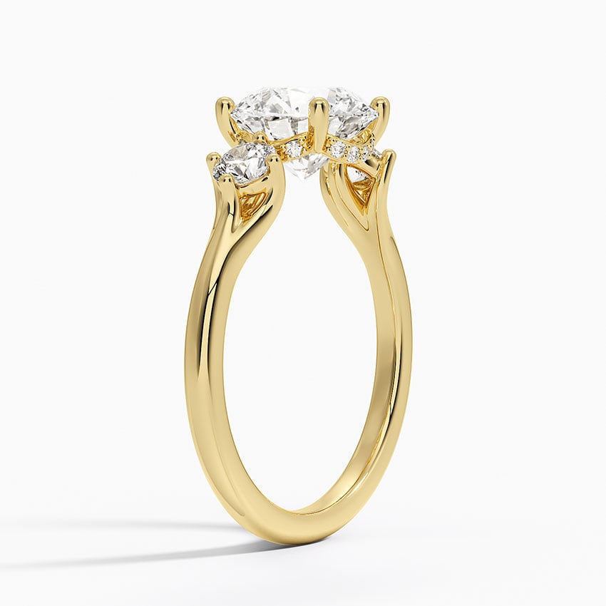 Luxe Floating Three Stone Diamond Ring (1/3 ct. tw.) - Round Cut Center Stone
