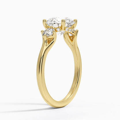 Luxe Floating Three Stone Diamond Ring (1/3 ct. tw.) - Round Cut Center Stone