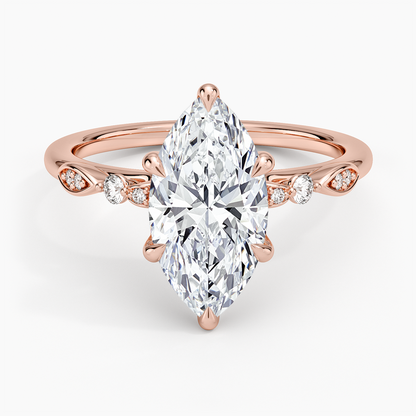 Rochelle Diamond Ring - Marquise Center Stone