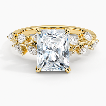 Amaranta Diamond Ring (1/2 ct. tw.) - Radiant Cut Center Stone