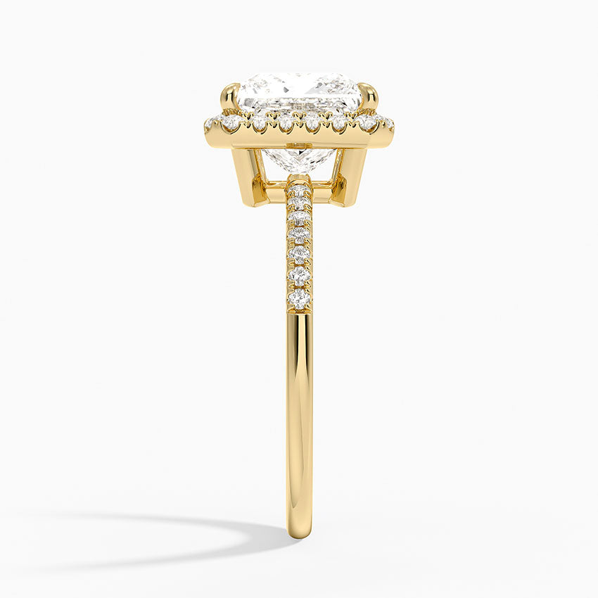 Cambria Halo Diamond Ring - Princess Cut Center Stone