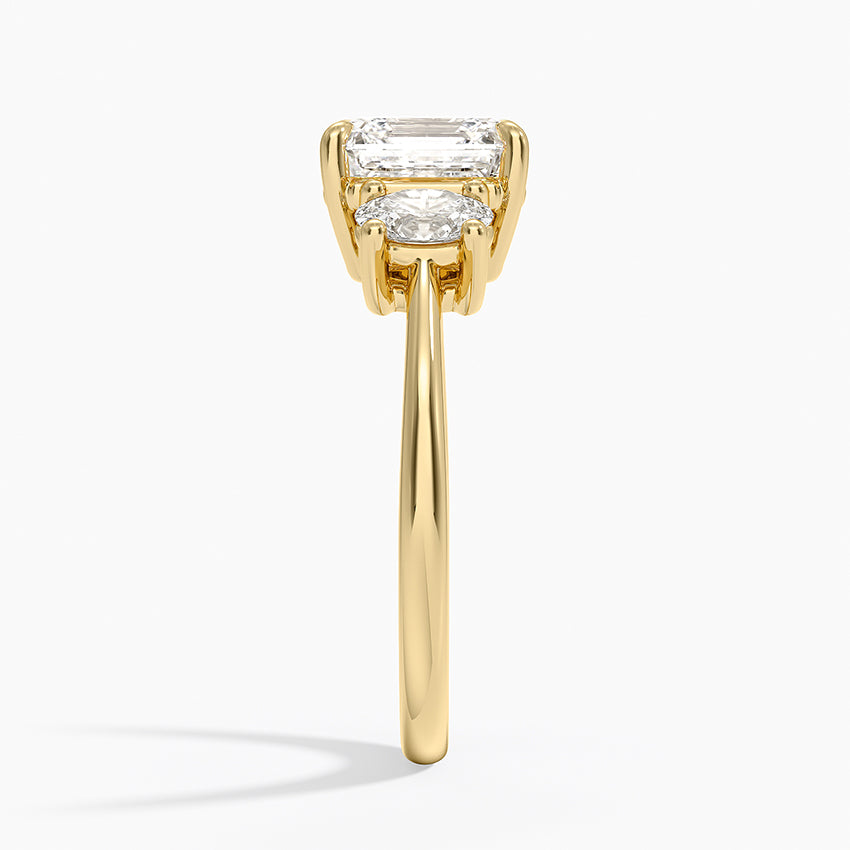 Oval-Cut Three Stone Diamond Ring (1/2 ct. tw.) - Asscher Cut Center Stone