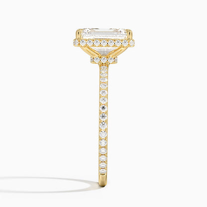 Gala Diamond Ring - Emerald Cut Center Stone
