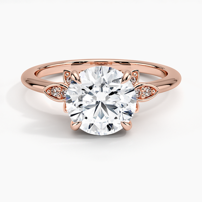 Fiore Diamond Ring - Round Center Stone
