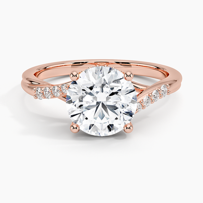 Chamise Hidden Halo Diamond Ring - Round Center Stone