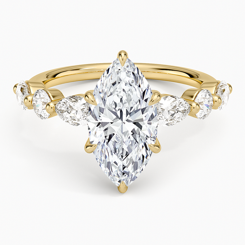 Grand Versailles Diamond Ring - Marquise Cut Center Stone