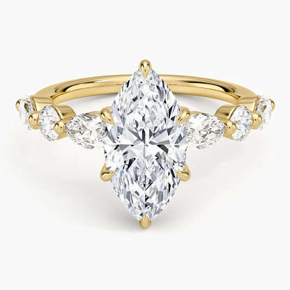 Grand Versailles Diamond Ring - Marquise Cut Center Stone