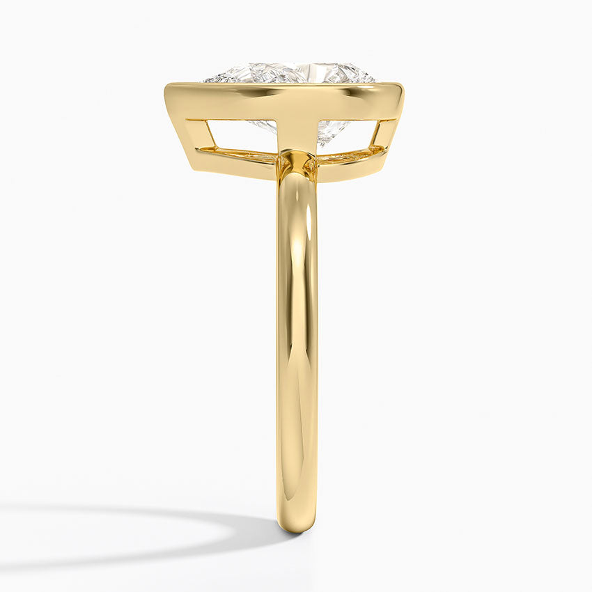 Julietta Bezel Solitaire Ring - Pear Center Stone