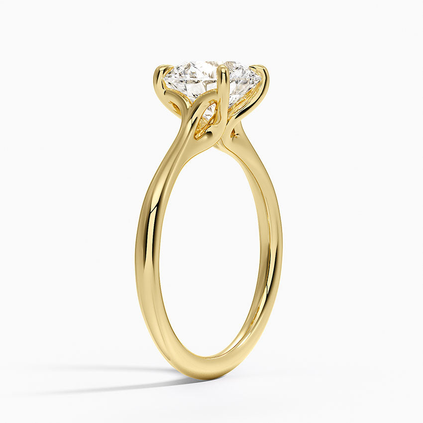 Freesia Cathedral Solitaire Ring - Round Center Stone
