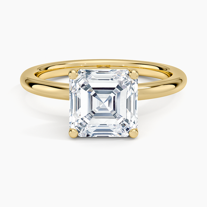Sydney Perfect Fit 2mm Solitaire Ring - Asscher Cut Center Stone