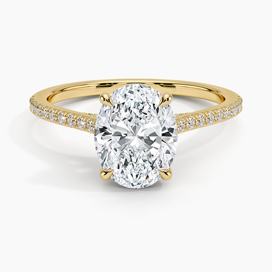 Luxe Dawn Diamond Ring - Oval Center Stone