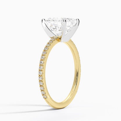 Ballad Three-Quarter Coverage Diamond Ring (1/4 ct. tw.) - Asscher Cut Center Stone