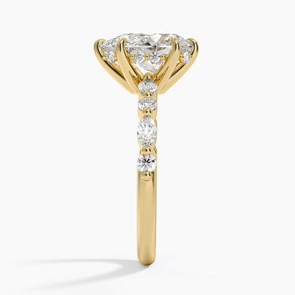Versailles Hidden Halo Diamond Ring (2/5 ct. tw.) - Pear Center Stone