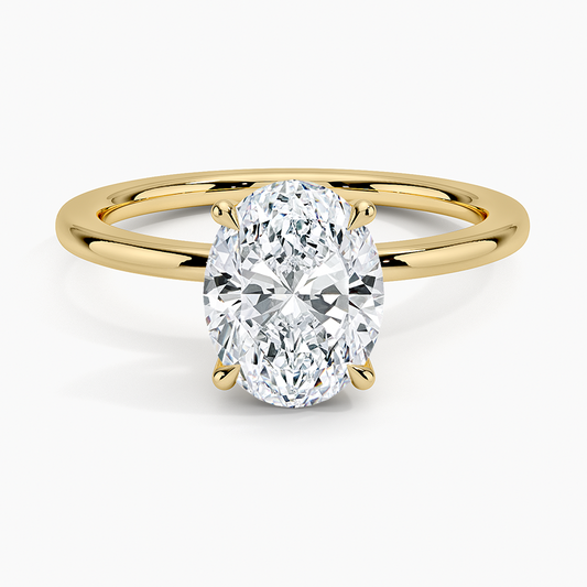 Audrey Perfect Fit 1.4mm Solitaire Ring - Oval Center Stone