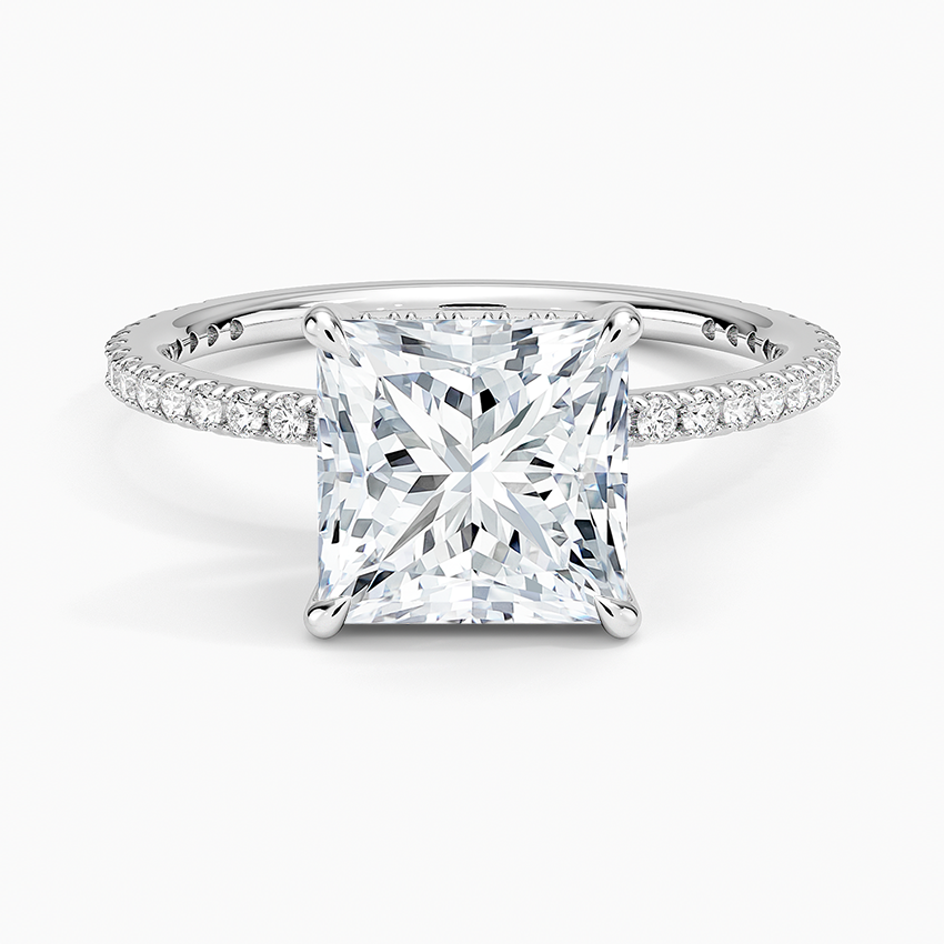 Perfect Fit Three-Quarter Diamond Ring (1/4 ct. tw.) - Princess Cut Center Stone