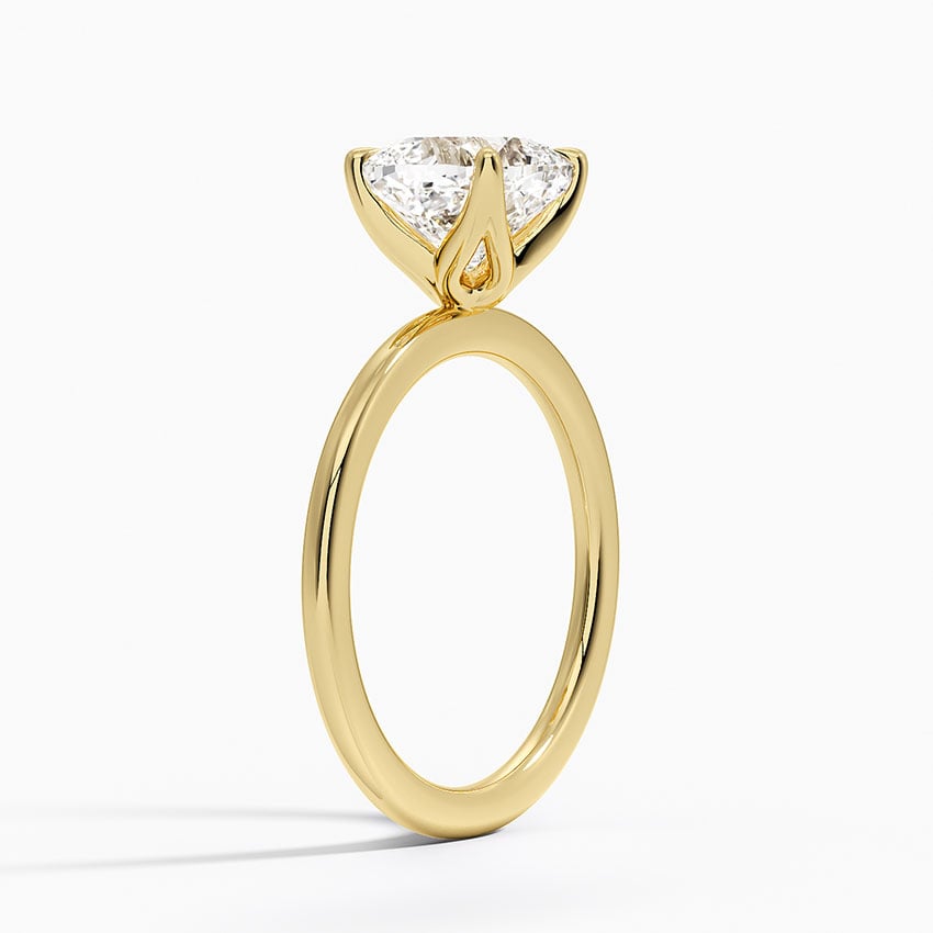 1.5mm Petite Elodie Perfect Fit Solitaire Ring - Cushion Cut Center Stone