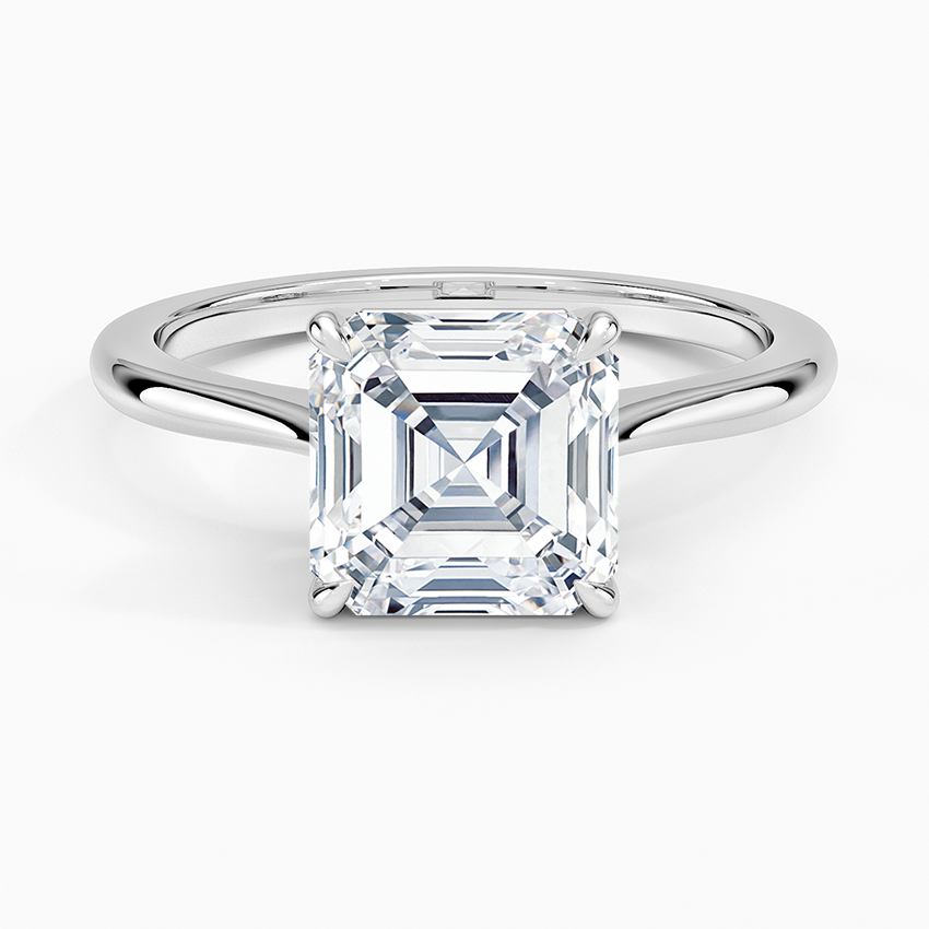 Elle Solitaire Ring - Asscher Cut Center Stone