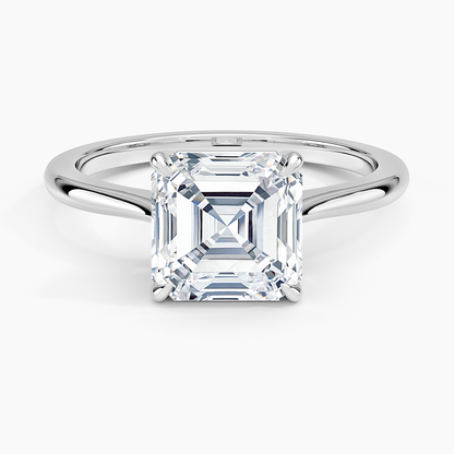 Elle Solitaire Ring - Asscher Cut Center Stone