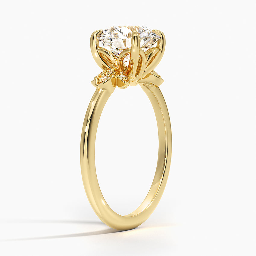 Fiore Diamond Ring - Round Center Stone