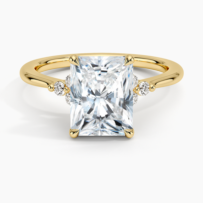 Melody Diamond Ring - Radiant Cut Center Stone