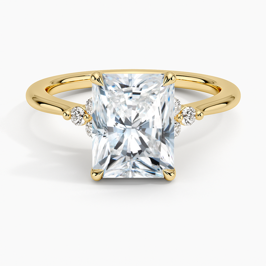 Melody Diamond Ring - Radiant Cut Center Stone