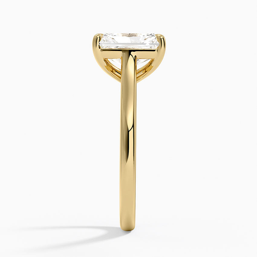 2mm Provence Solitaire Ring - Radiant Cut Center Stone