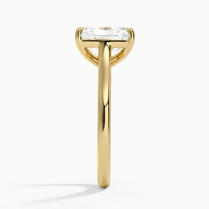 2mm Provence Solitaire Ring - Radiant Cut Center Stone