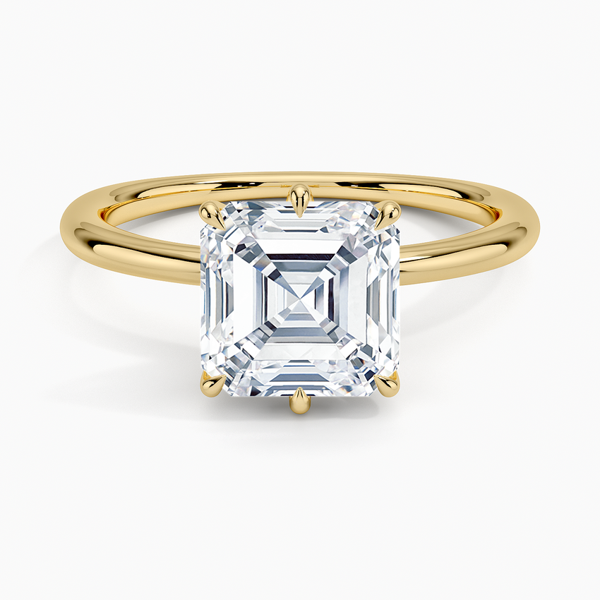 Freesia Six-Prong Solitaire Ring - Asscher Cut Center Stone