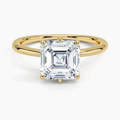 Freesia Six-Prong Solitaire Ring - Asscher Cut Center Stone