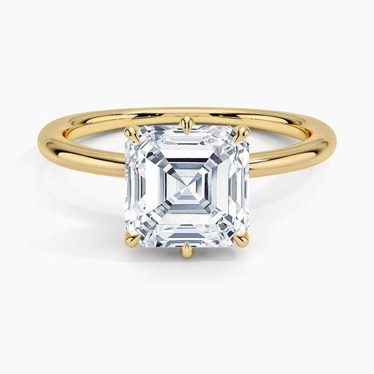 Freesia Six-Prong Solitaire Ring - Asscher Cut Center Stone
