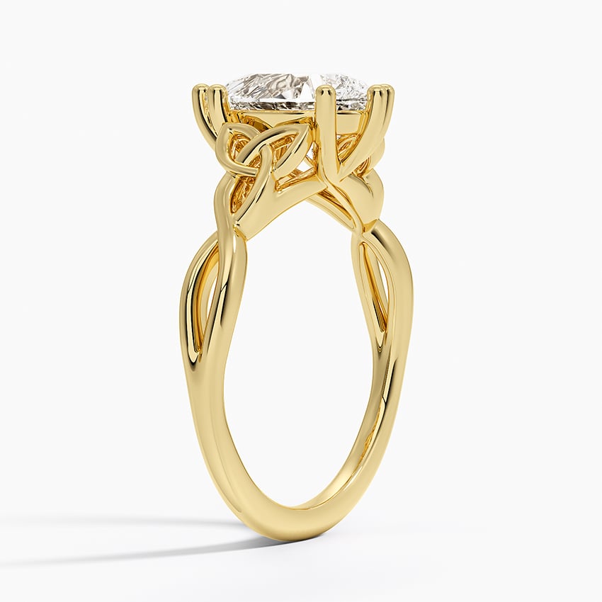 Celtic Love Knot Ring - Pear Center Stone