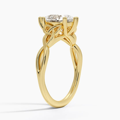 Celtic Love Knot Ring - Pear Center Stone