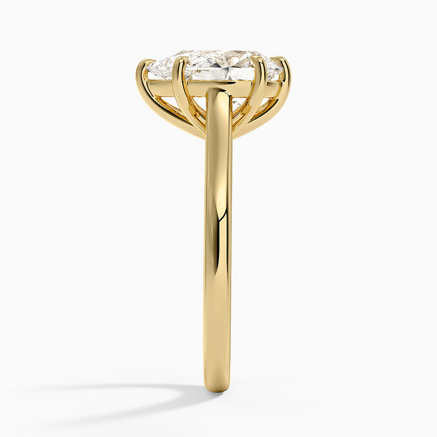 2mm Provence Solitaire Ring - Pear Center Stone