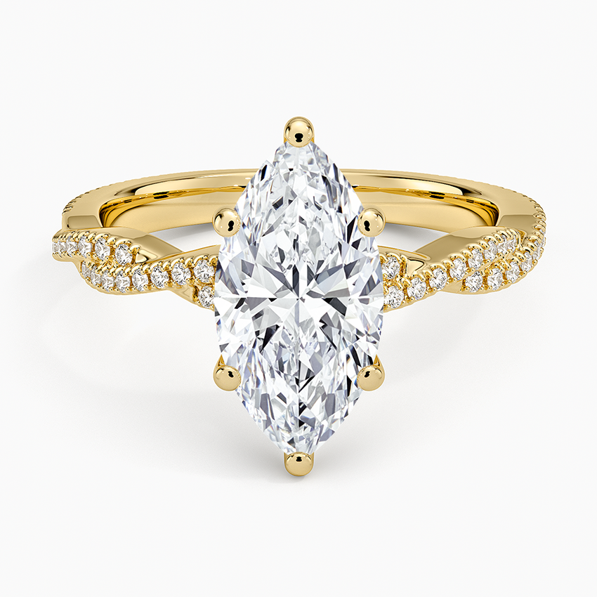 Petite Luxe Twisted Vine Diamond Ring (1/4 ct. tw.) - Marquise Center Stone