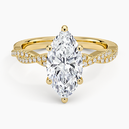 Petite Luxe Twisted Vine Diamond Ring (1/4 ct. tw.) - Marquise Center Stone