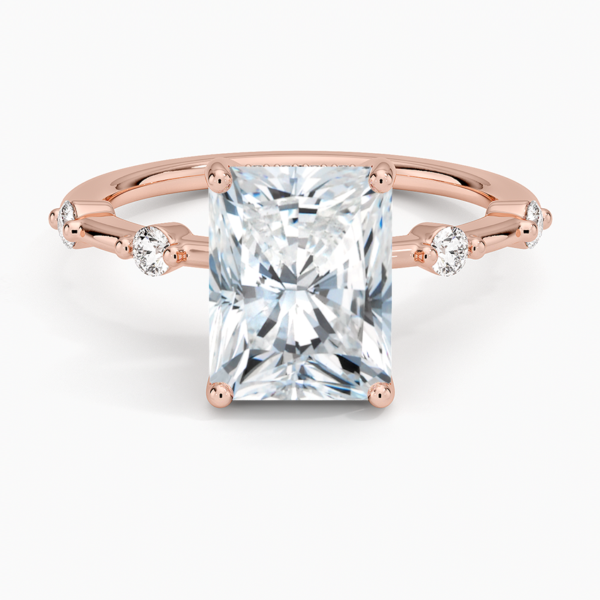 Aimee Hidden Halo Diamond Ring - Radiant Cut Center Stone