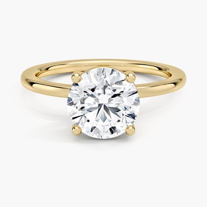 Perfect Fit 1.4mm Solitaire Ring - Round Center Stone