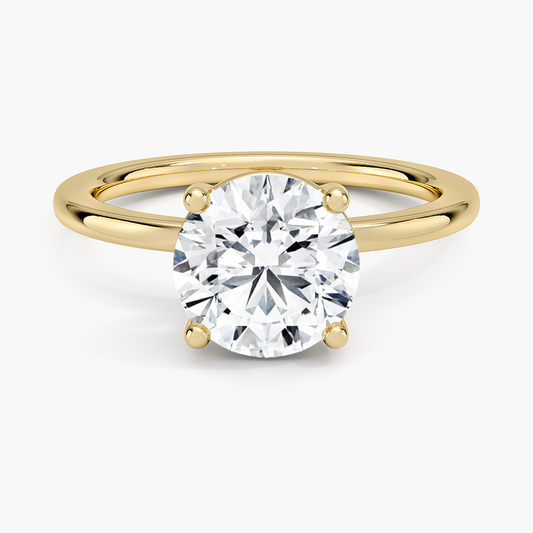 Perfect Fit 1.4mm Solitaire Ring - Round Center Stone