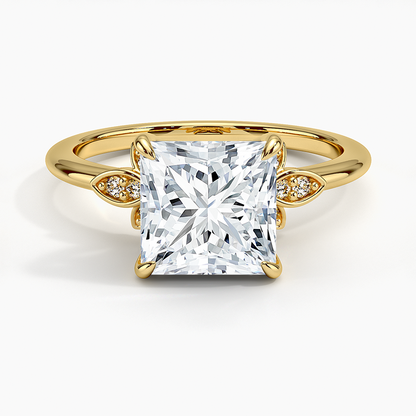 Fiore Diamond Ring - Princess Cut Center Stone