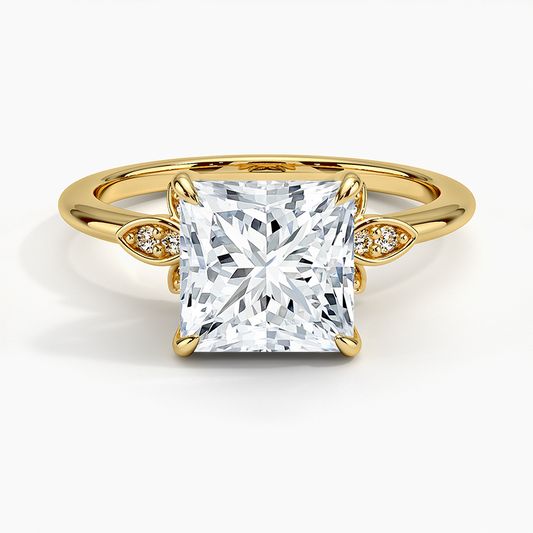 Fiore Diamond Ring - Princess Cut Center Stone