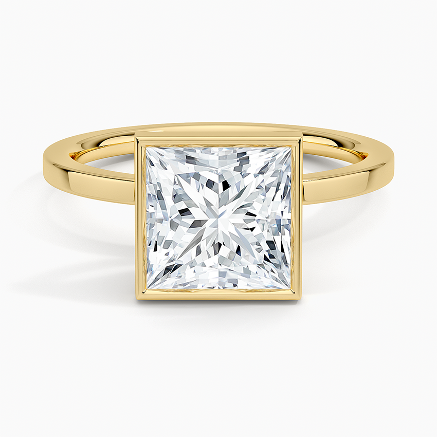 Noemi Bezel Ring - Princess Cut Center Stone