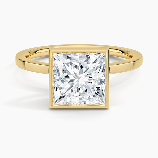 Noemi Bezel Ring - Princess Cut Center Stone