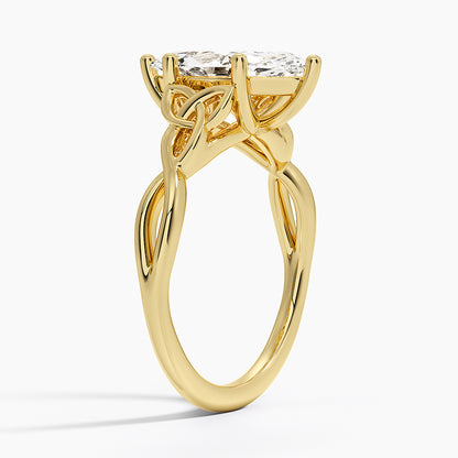 Celtic Love Knot Ring - Marquise Center Stone