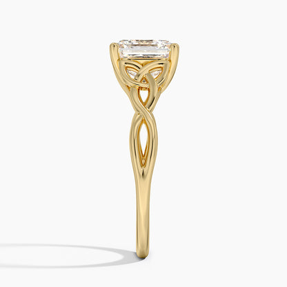 Celtic Love Knot Ring - Asscher Cut Center Stone